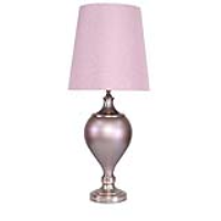 Medium Rose Gold Matte Regal Lamp With Blush Pink Shade