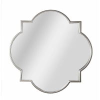 Antique Silver Quarterfoil Mirror
