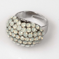 Oval Shape Ring White Opal
