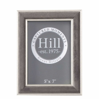 Silver Edged Grey Velvet 5X7 Photo Frame