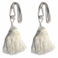 Cream Tassel With Crystal Pair