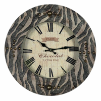 Grand Safari Tiger Clock Black And Brown
