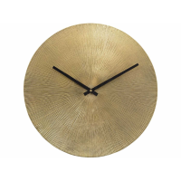 Antique Gold Starburst Aluminium Small Round Wall Clock With Keyhole Fitting 38cm Diameter