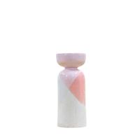 Cream Pink Arlo Candle Holder Large