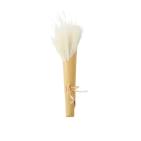 White Dried Reed Grass Bundle in Paper Wrap White