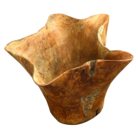 Tree Root Teak Wavy Edge Pot