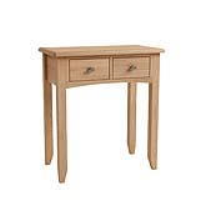 Industrial Style Oak Wood 2 Drawer Bedroom Dressing Table With Metal Knobs 80 x 72cm