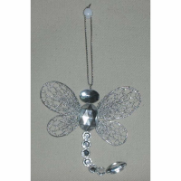 Hanging Silver Jewel Bead Dragonfly
