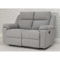 Jackson Beige Fabric Upholstery Padded 2 Seater Manual Recliner Sofa 145cm