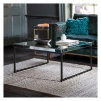 Lux Style Mirror Top Black Living Room Square Coffee Centre Table 46x90cm