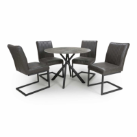 Avesta Grey and 4 Archer Grey Dining Set