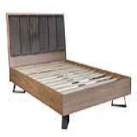 Imperial Industrial Style Aged Oak Wood And Metal Furniture 5ft King Size Bed Frame 110 x 158cm