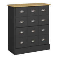 Nola Shoe Cabinet Black And Pine