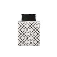 Moroccan Glass Silver Large Ginger Jar