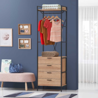 Open Wardrobe Riviera Oak Bedroom Furniture  4 Drawer