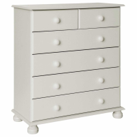 Copenhagen White Painted Modern Bedroom 2 Over 4 Chest of Drawers 90x82cm