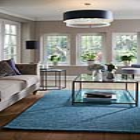Origins Country Rectangular Pure Wool Floor Rug in Tweed Blue 160x 230cm