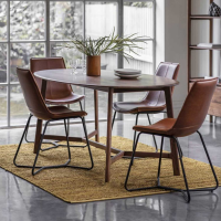 Modern Madrid Walnut Soft Edged Oval 180cm Dining Room Kitchen Table 6 Seater