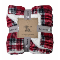 Sherpa Throw Red And Grey