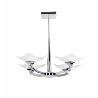 Modern Chrome Glass Shade 4 Ceiling and Wall Lamp 51.5 x 58.5cm
