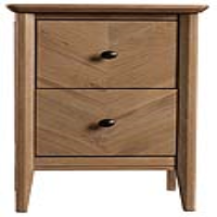 Insignia Light Oak 2 Drawer Small Bedside Cabinet Table Nightstand Scandi Style