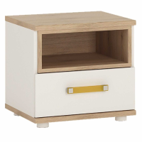4KIDS 1 drawer bedside cabinet With orange handles