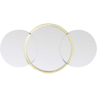 Montero Modern Style Gold Plated Interlocking Rings Round Wall Mirror 60 x 117cm