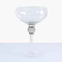 Silver Milano Saucer With Diamante Ball Decoration