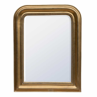 Louis Philippe Gold Gilt Leaf Bevelled Mirror