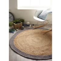 Origins Jute Border Grey 150 Circle