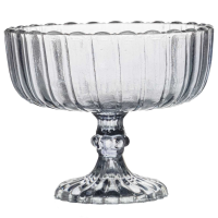 Smoked Midnight Small Fluted Display Bowl