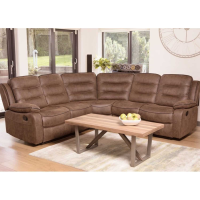 Modern Style Dakota Corner Group Caramel Fabric Upholstered Living Room Sofa 99x257cm