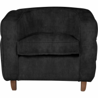 Helix Chester Club Chair Coal Velvet