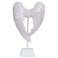 Blush Pink Angel Wing Decoration On Stand