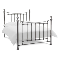 Traditional Antique Nickel Metal 5ft 150cm King Size Bed Frame