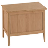 Traditional French Style Oak Wood Natural Finish Simple Bedroom Blanket Box 45 x 95cm