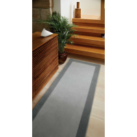 Origins Borders Silver Grey Hand Tufted Runner Rug 67x200cm