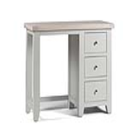 Modern Light Grey Painted Dressing Table Single Pedestal with 3 Drawers