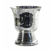 Glass Urn Antique Silver
