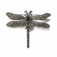 Dragonfly Brooch Black