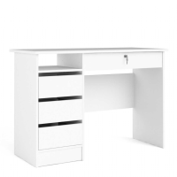 Function Plus Desk (3+1) handle free Drawer in White