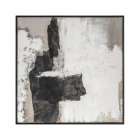 Point Abstract Framed Canvas