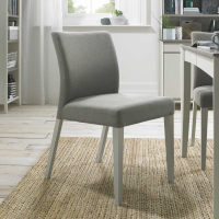 Bergen Grey Washed Uph Chair Titanium Fabric (Pair)