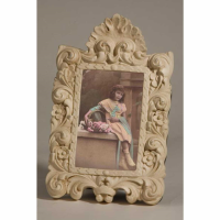 Cream Clay Paint Photo Frame