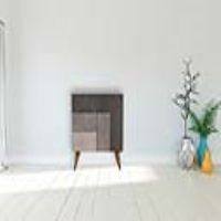 Quebec 3 Grey Painted Mango Wood 2 Door 2 Shelves Cabinet on Nordic Style Legs 80x68x35cm