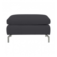 Modern Style Sabino Jet Faux Leather Upholstered Living Room Square Footstool 50x85cm