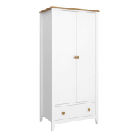 Heston 2 Door Wardrobe White And Pine