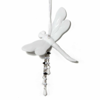 Solid White Dragonfly With Tassel