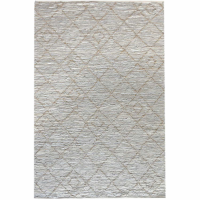Felletin Hand Woven Pit Loom Natural And Ivory Pattern 160x230cm Leather Rug