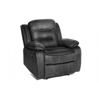 Slate Black Fabric Upholstered Recliner Armchair 1 Seater Pocket Sprung Seat
